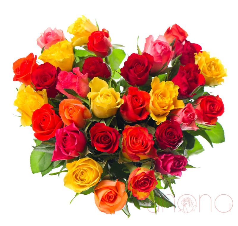Sparkling Heart Roses Arrangement | Ukraine Gift Delivery.