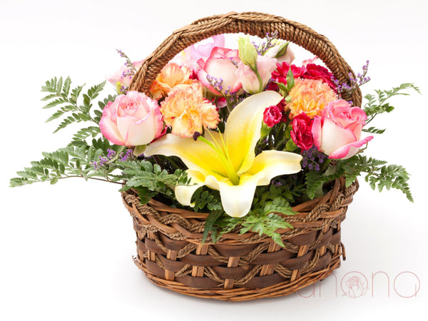 SPRING WONDERFUL FLOWERS BASKET | Ukraine Gift Delivery.
