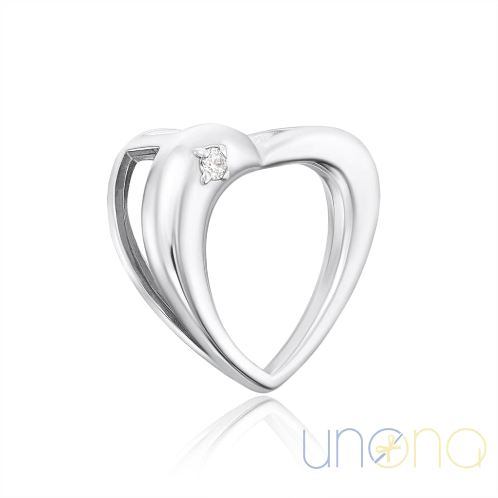 Silver heart jewelry gift Ukraine delivery