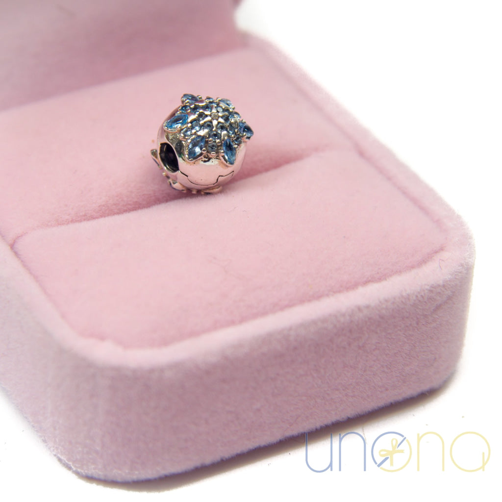 SSnowflake clip charm silver winter jewelry