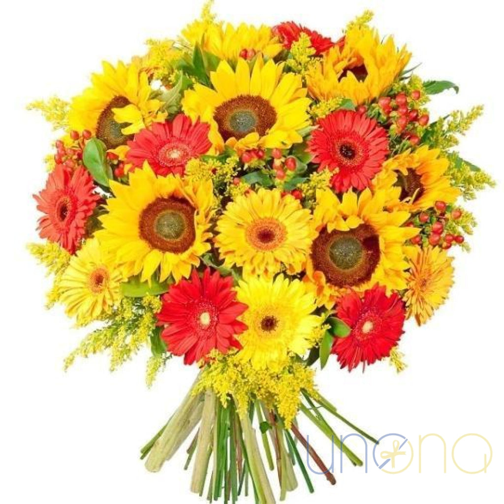 Sunflower and gerbera bouquet delivery in Ukraine