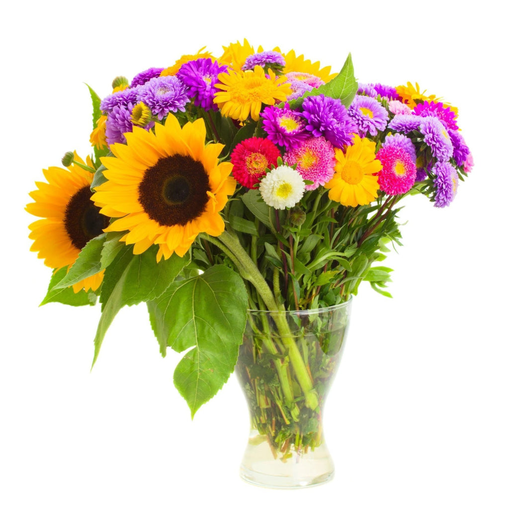 Sunny Day Bouquet with sunflowers and asters – Ukraine flower delivery