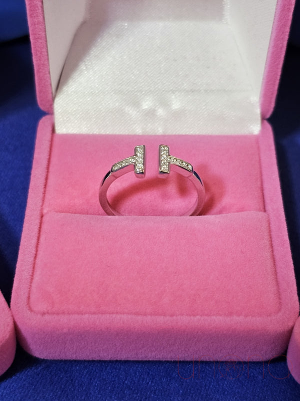 T-Letter Silver Ring By Price