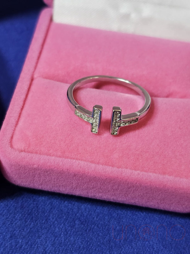 T-Letter Silver Ring By Price