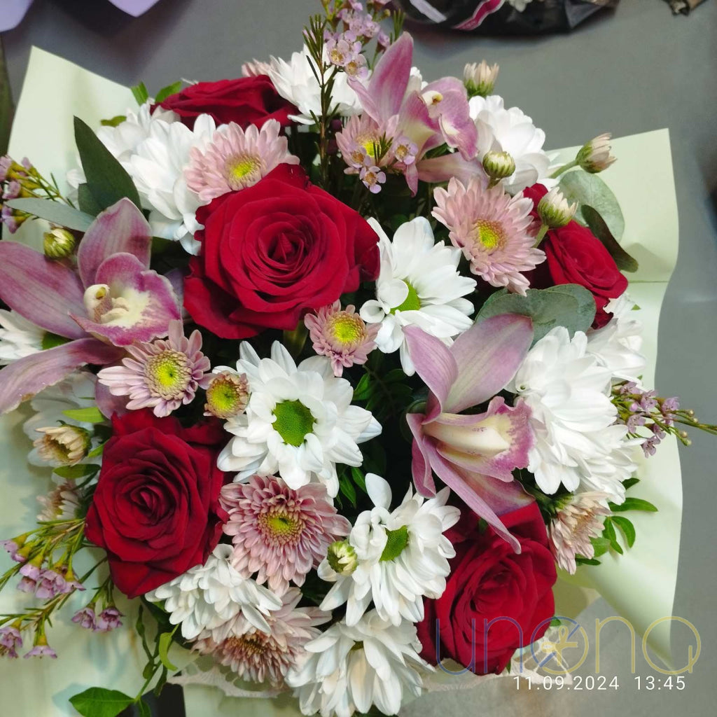 Flower delivery in Ukraine – Tender Surprise Bouquet in wicker basket
