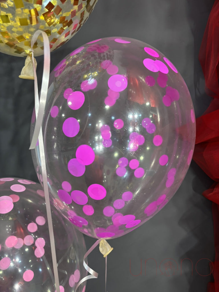 Transparent Balloon with Glitter By Occasion