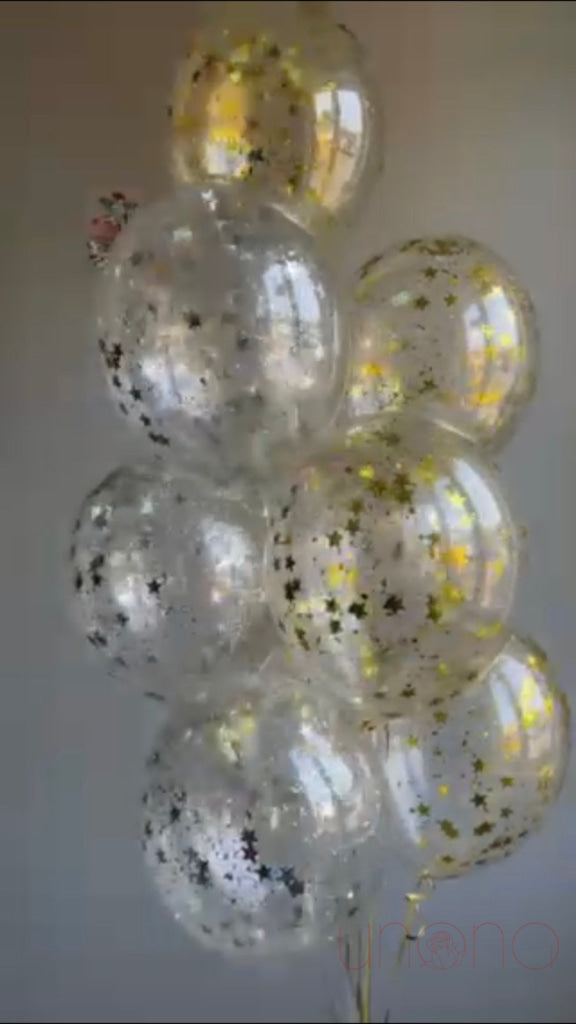 Transparent Balloon With Glitter By Occasion