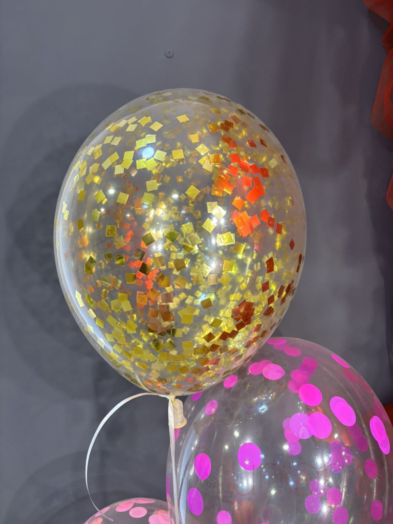 Transparent Balloon with Glitter By Occasion