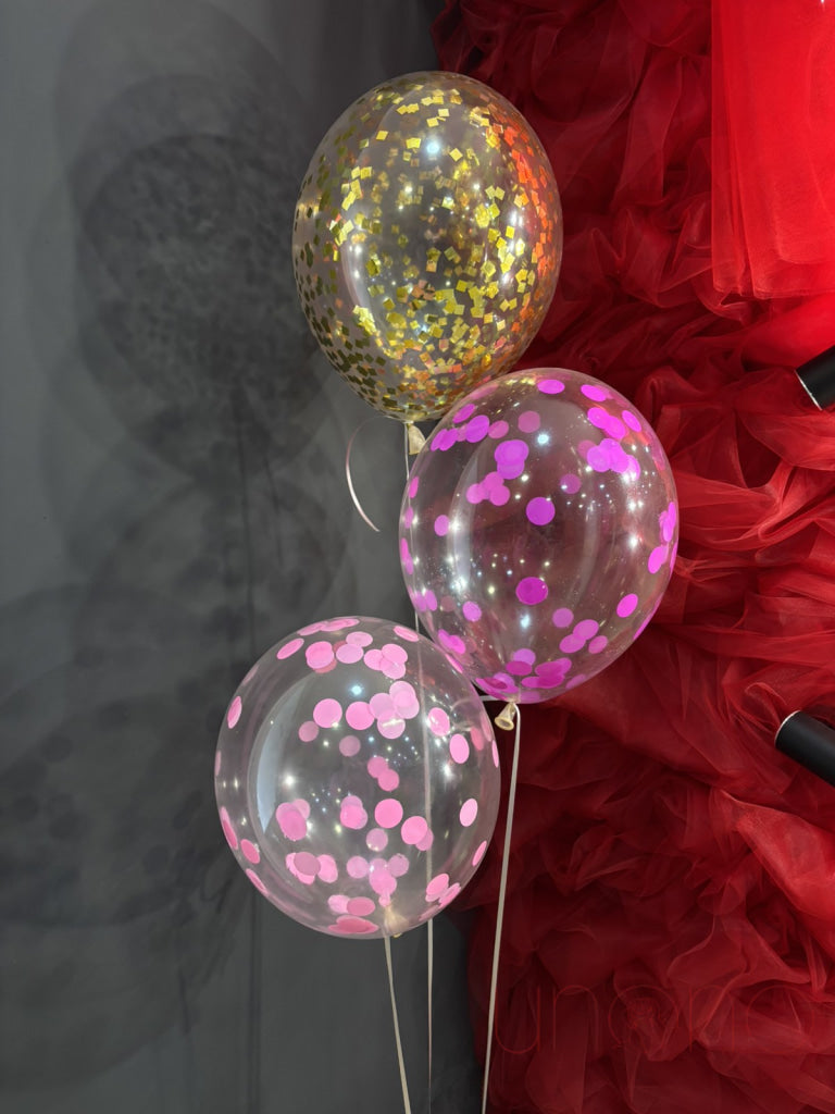 Transparent Balloon with Glitter By Occasion