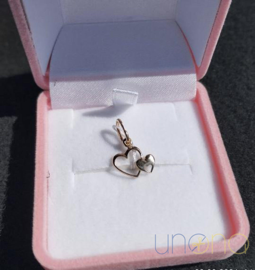 Two Loving Hearts Gold Pendant Jewelry