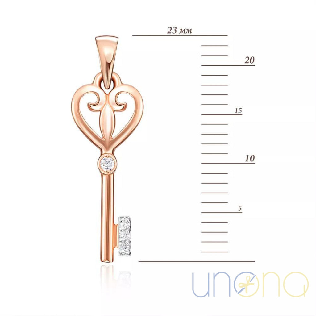 Unlock The Love Gold Key Pendant Jewelry