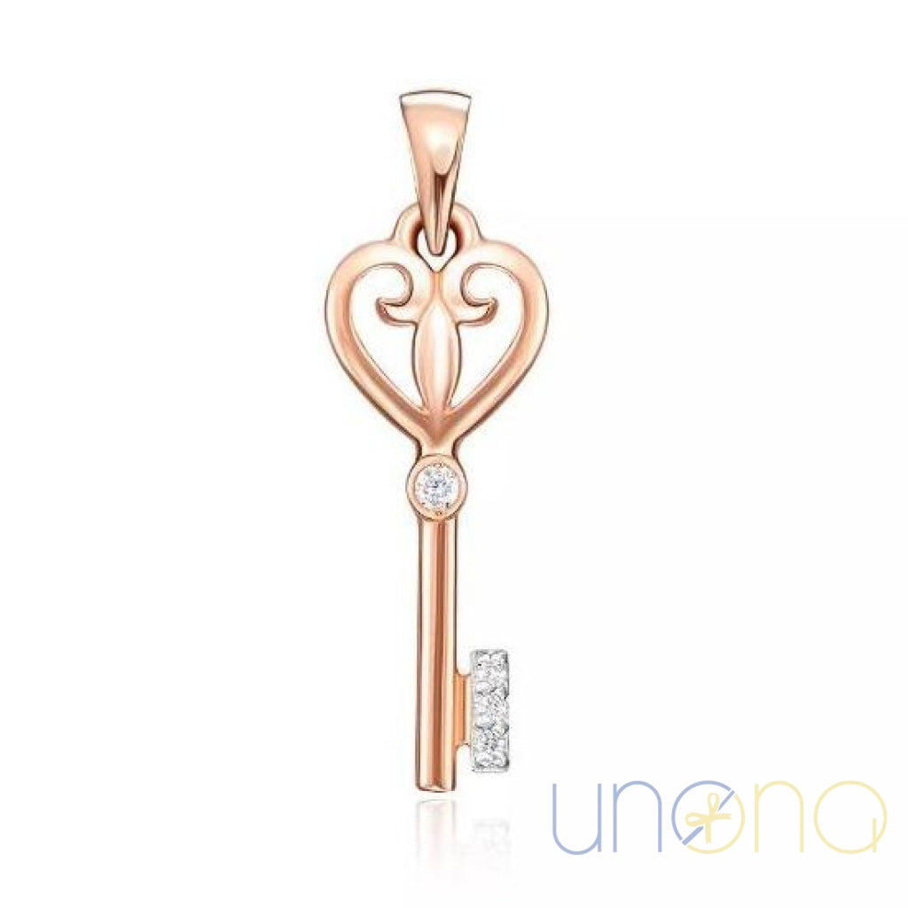 Unlock the Love Gold Key Pendant | Ukraine Gift Delivery.