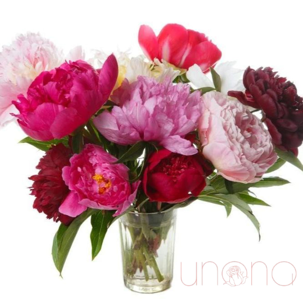 Vehement Love Peony Bouquet | Ukraine Gift Delivery.
