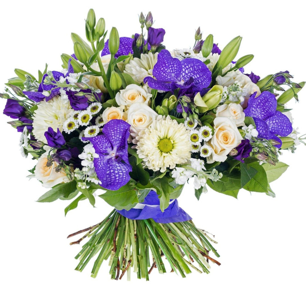 Wonderful Dreams Bouquet with asters, spray roses, eustomas & Vanda orchids – flower delivery Ukraine