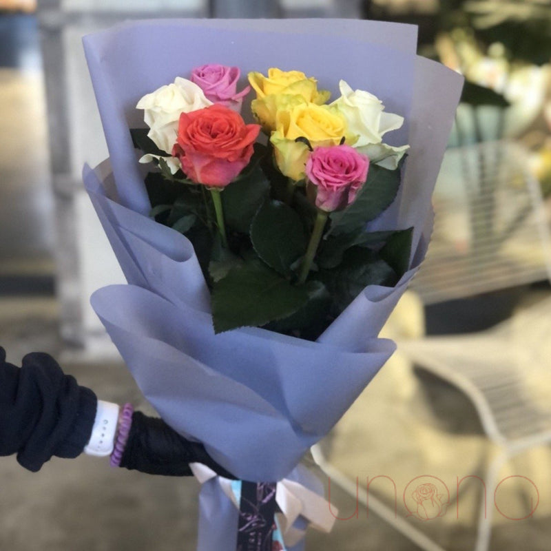 "You are Fabulous" Multicolored Roses | Ukraine Gift Delivery.
