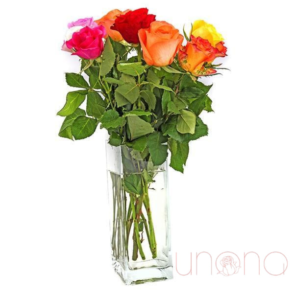 "You are Fabulous" Multicolored Roses | Ukraine Gift Delivery.
