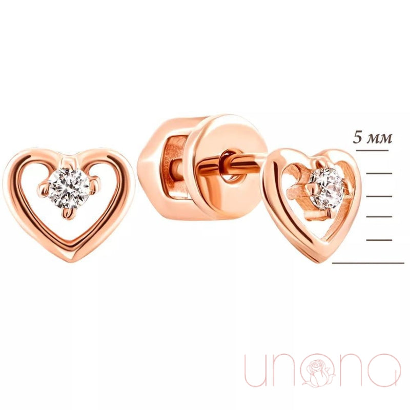 Wowable Gold Heart Stud Earrings By Price